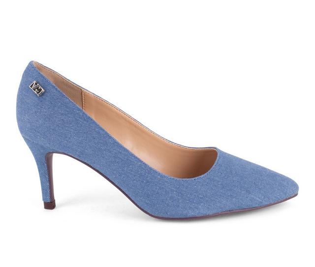 Women's Gloria Vanderbilt Marilyn Pumps in Blue Denim color