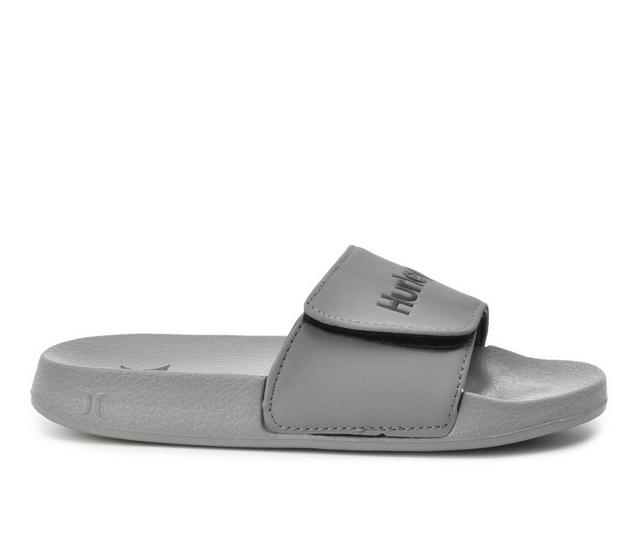 Boys' Hurley Little & Big Kid Naia-V Sport Slides in Grey color