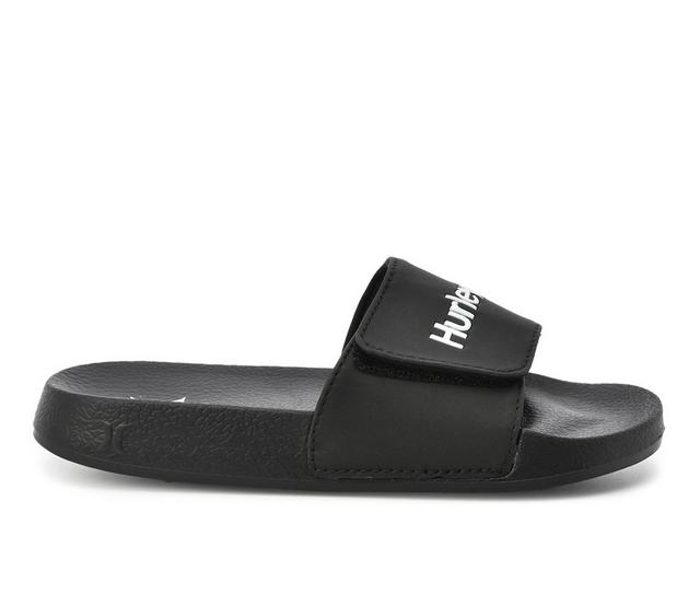 Boys' Hurley Little & Big Kid Naia-V Sport Slides in Black/White color