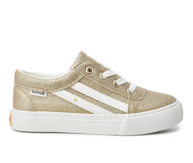 Girls' Hurley Little & Big Kid Boardy Sneakers in Gold Glitter color