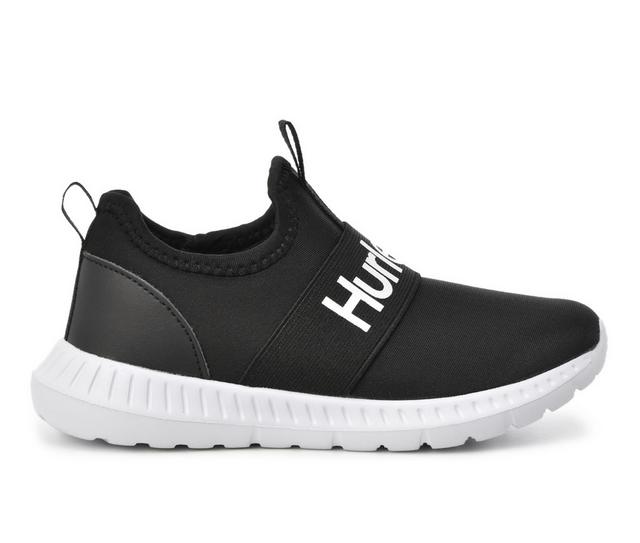 Girls' Hurley Little & Big Kid Cambry Slip On Sneakers in Black/White color