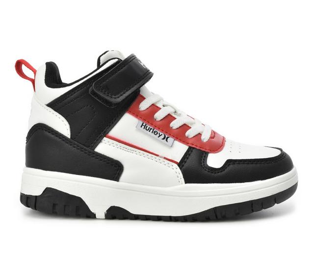 Boys' Hurley Carson High-Top Sneakers in Black/White/Red color