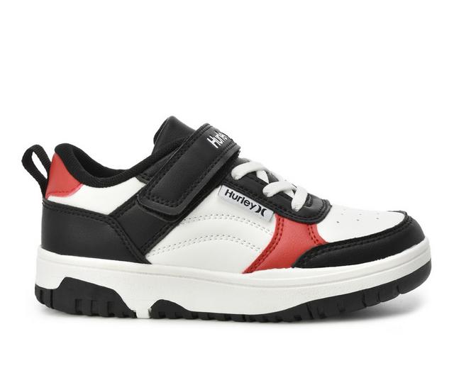 Boys' Hurley Little & Big Kid Rexx Sneakers in Black/White/Red color