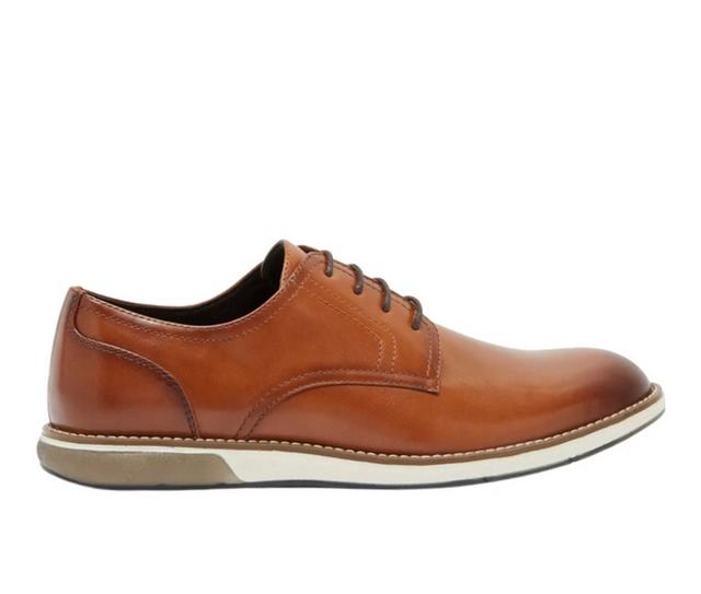 Men's RUSH Gordon Rush Plain Toe Oxford Dress Shoes in Cognac color