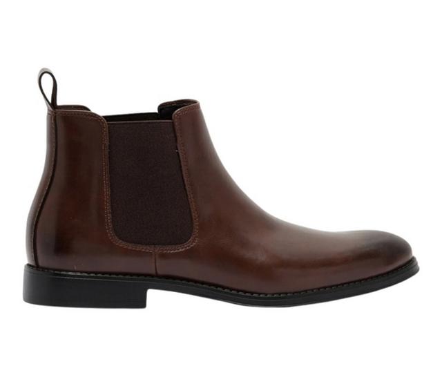 Men's RUSH Gordon Rush Chelsea Boot Dress Shoes in Brown color