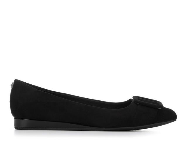 Women's Anne Klein Ollie Flats in Black color