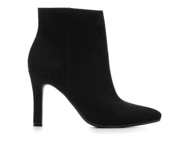 Women's Sugar Vecna Heeled Booties in Black Micro color