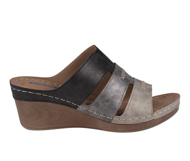 Women's GC Shoes Delores Wedge Sandals in Black Multi color