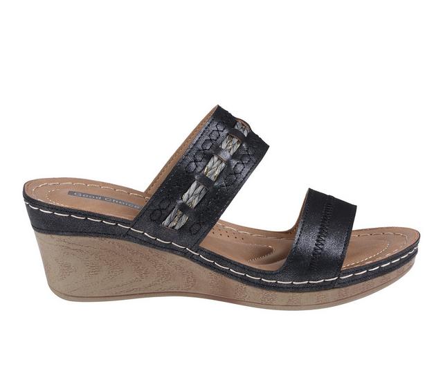 Women's GC Shoes Mariah Wedge Sandals in Black color