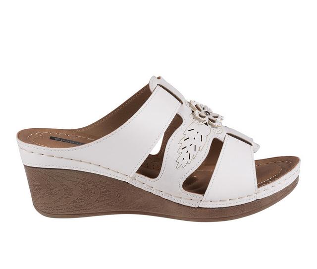 Women's GC Shoes Spring Wedge Sandals in White color