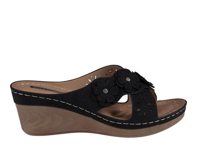 Women's GC Shoes Miller Wedge Sandals in Black color