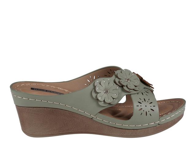 Women's GC Shoes Miller Wedge Sandals in Green color