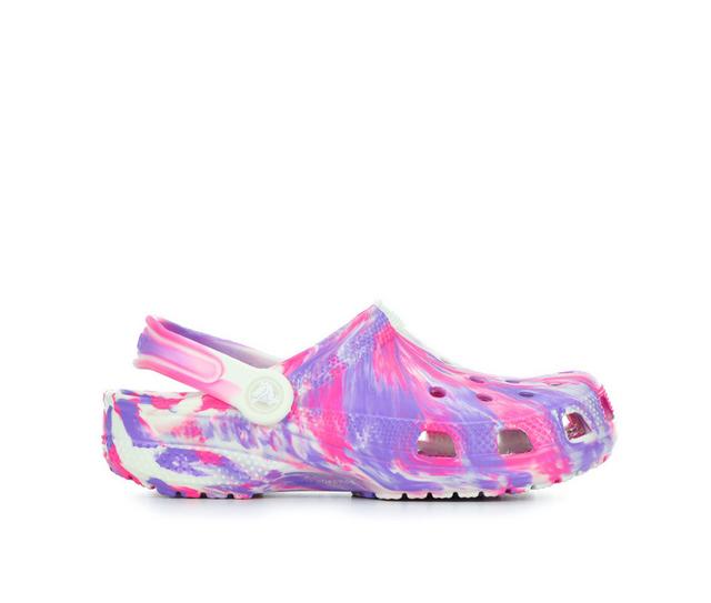 Girls' Crocs Infant & Toddler Classic Glow Marbled Clogs in Pink Crush/Mul color