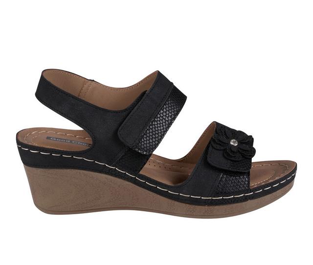 Women's GC Shoes Tulip Wedge Sandals in Black color