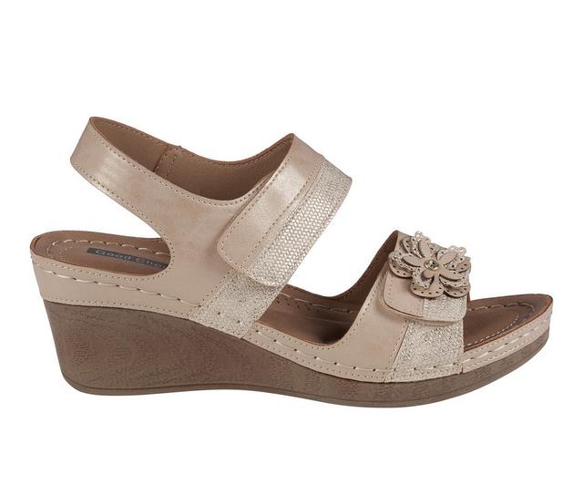Women's GC Shoes Tulip Wedge Sandals in Gold color