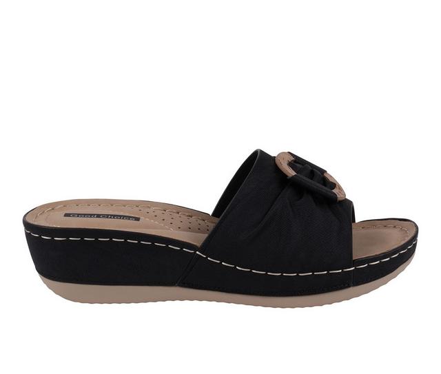 Women's GC Shoes Ellen Wedge Sandals in Black color