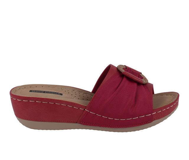 Women's GC Shoes Ellen Wedge Sandals in Red color