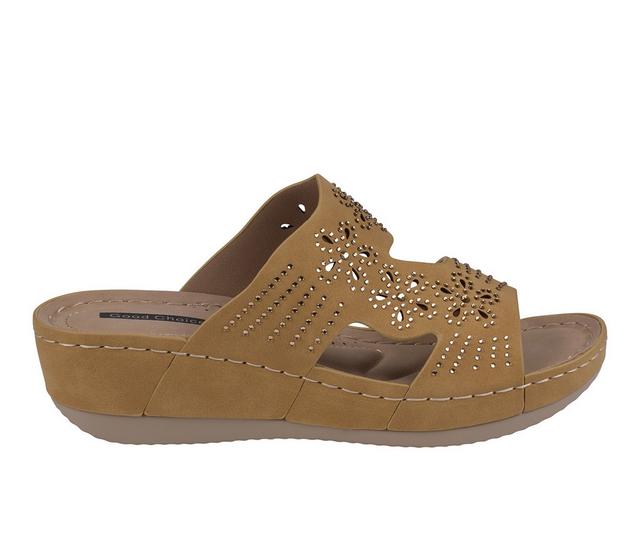 Women's GC Shoes Santiago Wedge Sandals in Yellow color