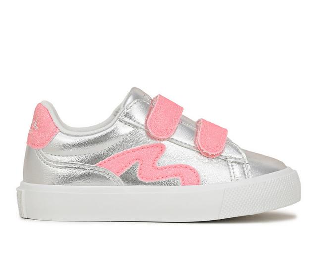 Girls' Blowfish Malibu Toddler & Little Kid Vice Sneakers in Silver Pink color