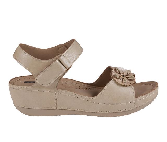 Women's GC Shoes Maxwell Wedge Sandals in Off White color