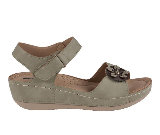 Women's GC Shoes Maxwell Wedge Sandals in Green color