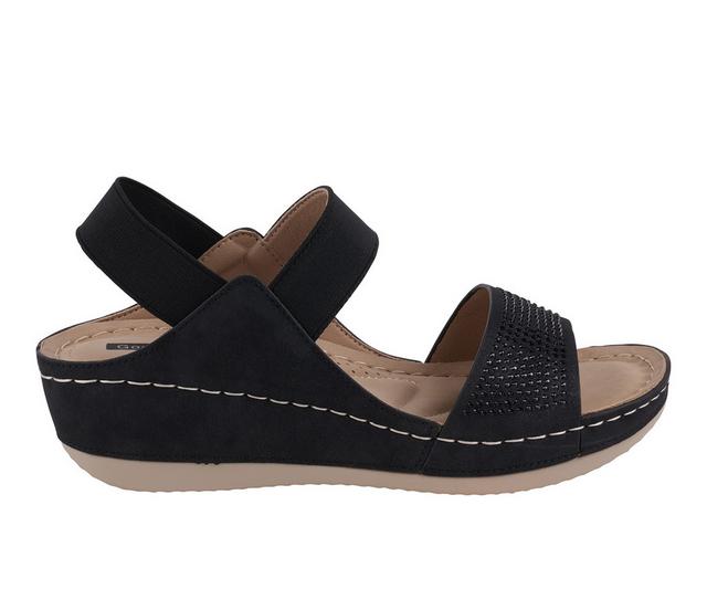 Women's GC Shoes Tammy Wedge Sandals in Black color