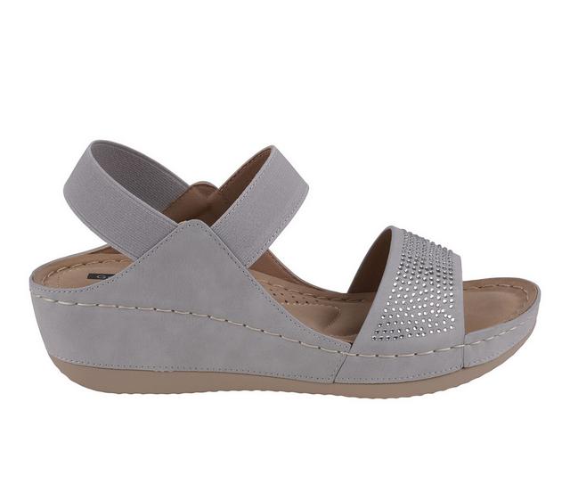 Women's GC Shoes Tammy Wedge Sandals in Silver color