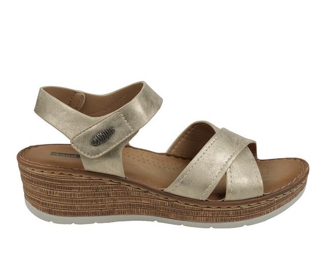 Women's GC Shoes Vienna Wedge Sandals in Beige color