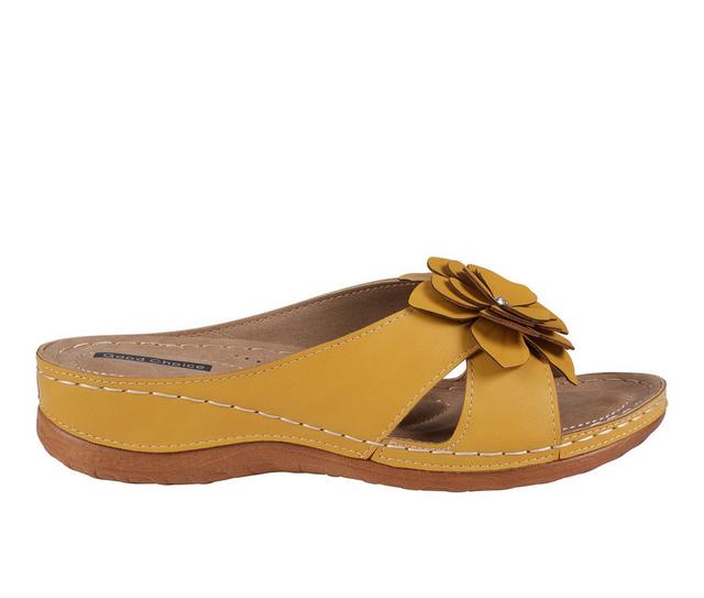 Women's GC Shoes Joy Wedge Sandals in Yellow color
