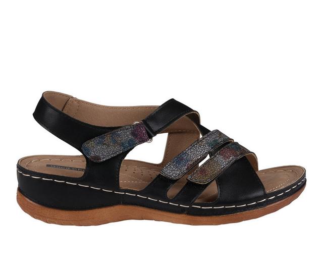 Women's GC Shoes Dalary Wedge Sandals in Black color