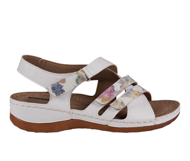 Women's GC Shoes Dalary Wedge Sandals in White color