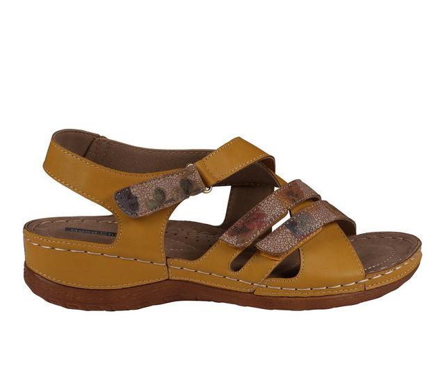 Women's GC Shoes Dalary Wedge Sandals in Yellow color