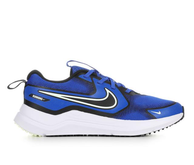 Boys' Nike Big Kid Cosmic Runner Running Shoes in Royal/Volt/Blk color