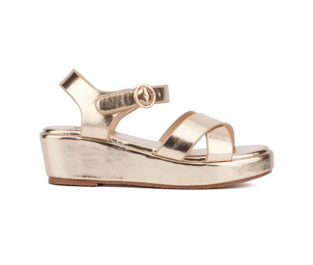 Girls' Olivia Miller Little & Big Kid Sweetie Wedge Sandals in Gold color