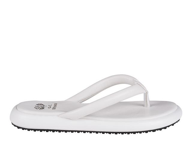 Women's GC Shoes Parisa Flip-Flops in White color