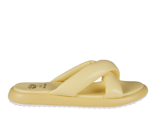 Women's GC Shoes Nalani Footbed Sandals in Yellow color