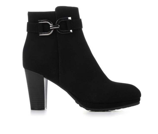 Women's Jones New York Simma Heeled Booties in Black color