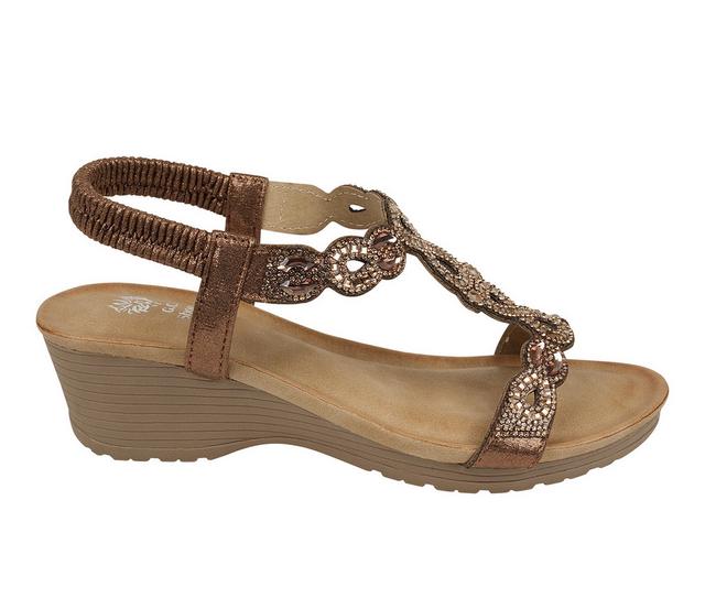 Women's GC Shoes Damaris Wedge Sandals in Bronze color