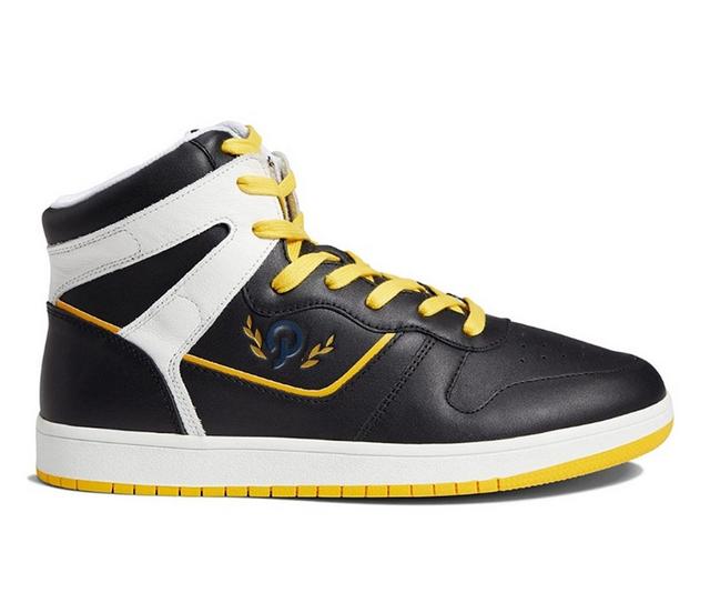 Men's Official Program CTM-40 High Top Sneakers in Blk/Wht/Yellow color