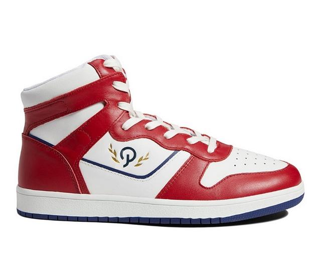 Men's Official Program CTM-40 High Top Sneakers in Burgndy/Wht/Blu color