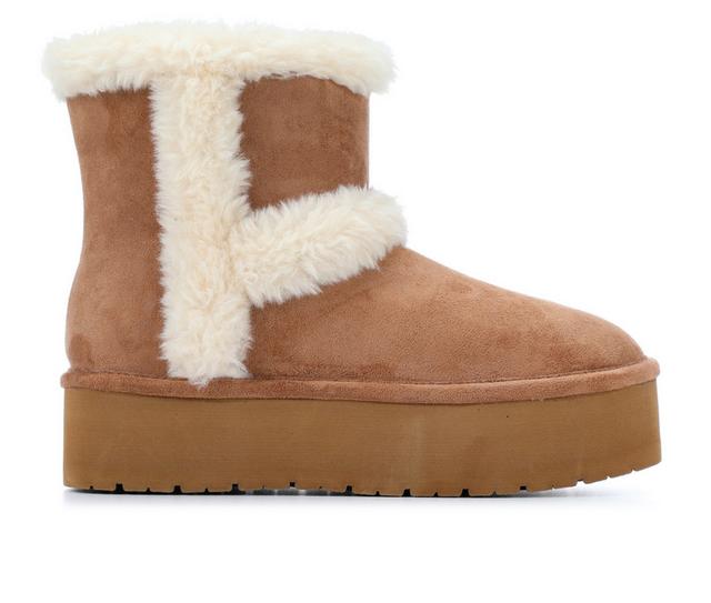 Women's Madden Girl Everett Fur Boot in Tan color