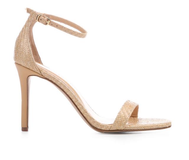 Women's Madden Girl Brazen Dress Sandals in Raffia color