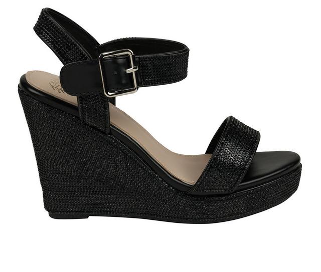 Women's GC Shoes Betty Wedge Sandals in Black color