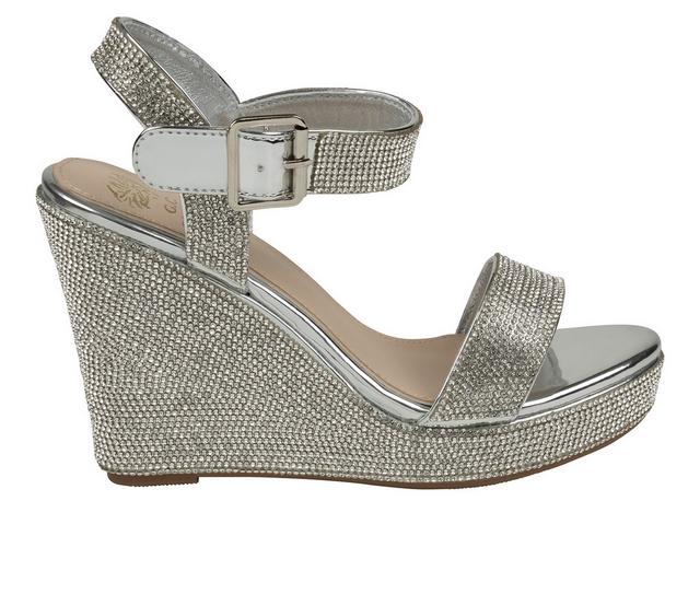 Women's GC Shoes Betty Wedge Sandals in Silver color