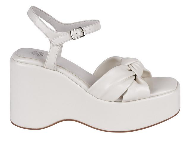 Women's GC Shoes Analia Platform Wedge Sandals in Ice color