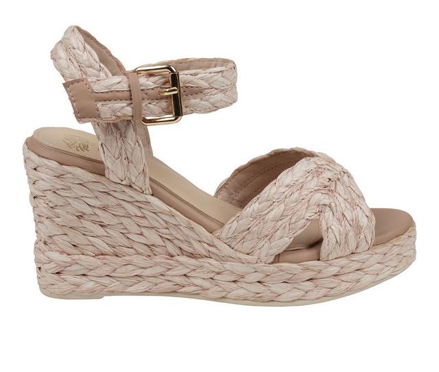 Women's GC Shoes Maya Espadrille Wedges in Blush color