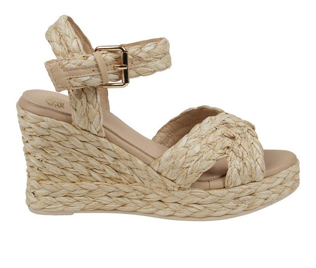 Women's GC Shoes Maya Espadrille Wedges in Natural color