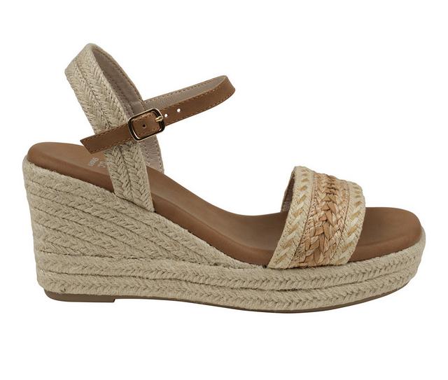 Women's GC Shoes Solene Espadrille Wedges in Natural color