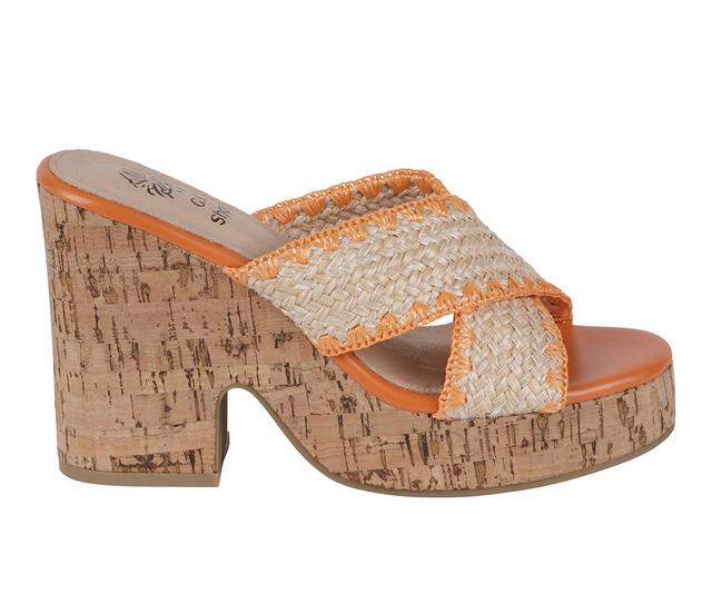 Women's GC Shoes Elsa Wedge Sandals in Orange color