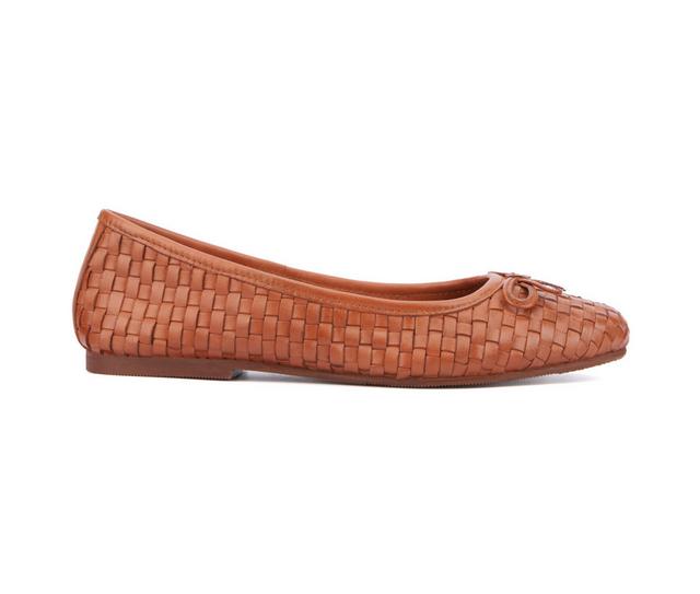 Women's Vintage Foundry Co Jalene Flats in Cognac color